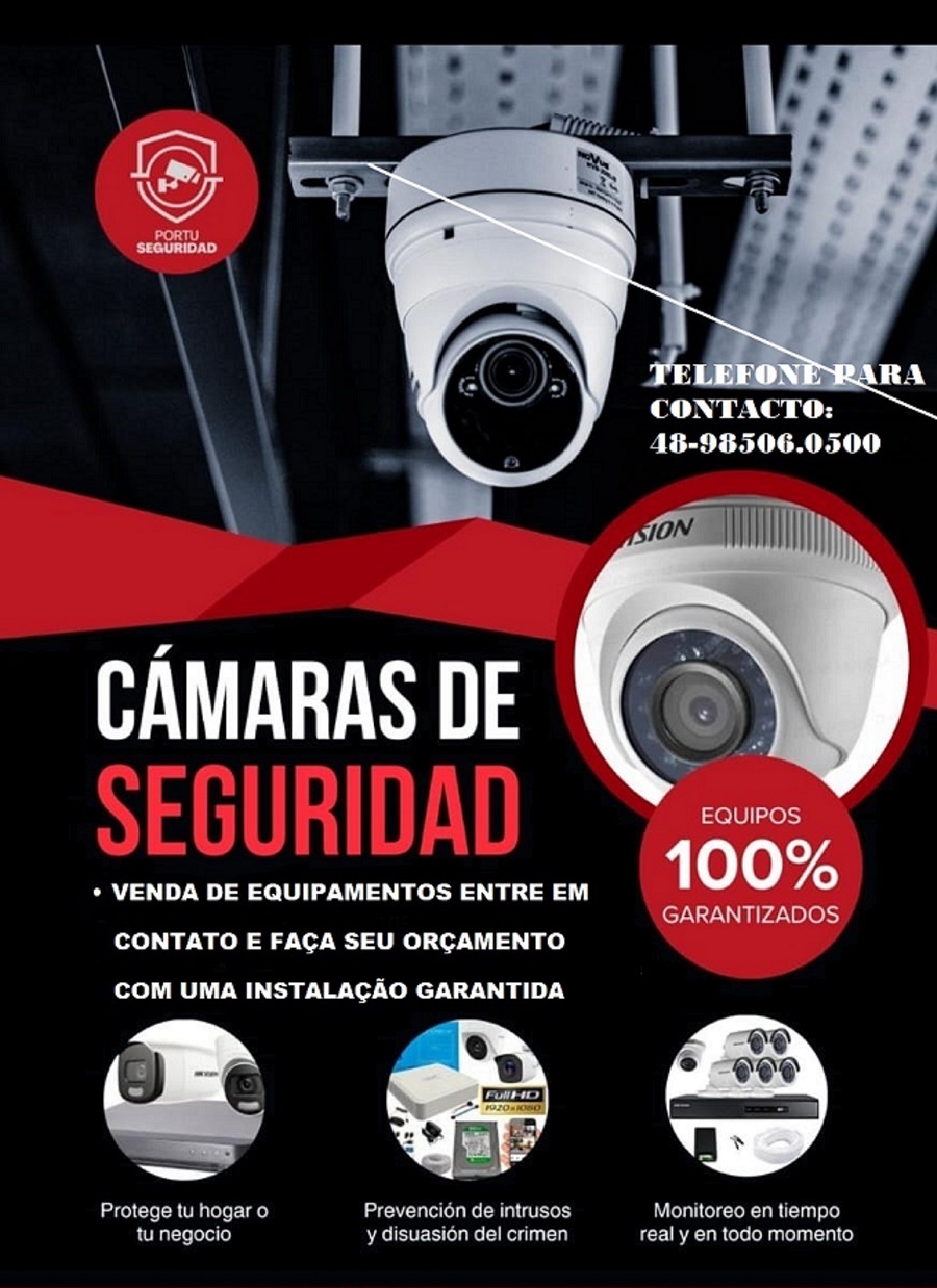 Câmeras de segurança CFTV instaladas em ambiente residencial